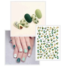 Avocado Fruit Nail Sticker Cherry Strawberry Watermelon Peach Lemon Nail Decal