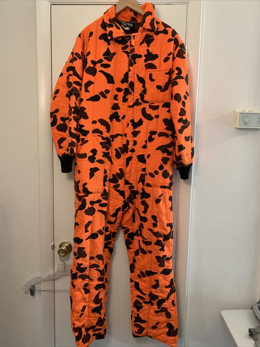 Vintage Patriot Industries Insulated Orange Camo Coveralls Vintage Patriot Industries Insulated Orange Camo Coveralls