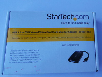StarTech USB 3.0 to DVI / VGA Adapter - 2048x1152 USB32DVOPRO NEW