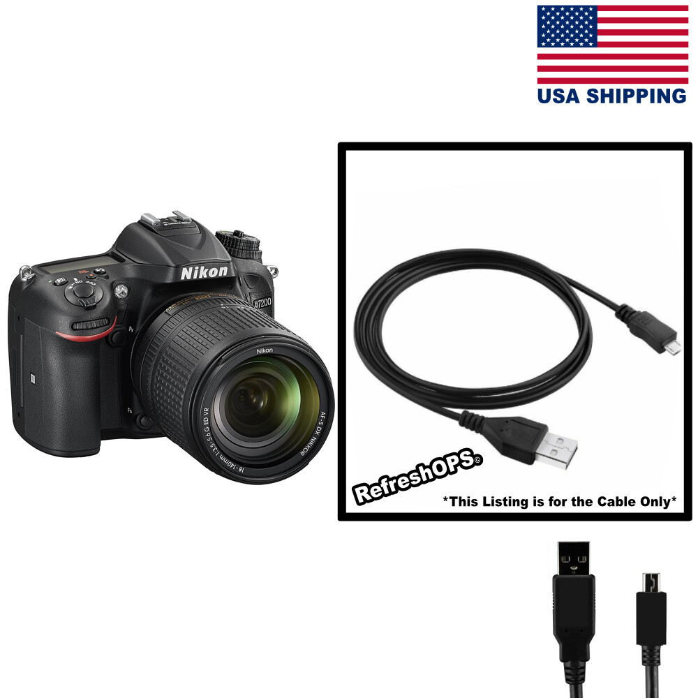 Nikon D7200 DF Digital DSLR Camera USB Cable Transfer Cord