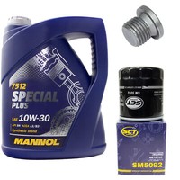 MotoröL Set 10W-30 5 Liter + ÖLfilter SM 5092 + Schraube FüR VW Transporter V