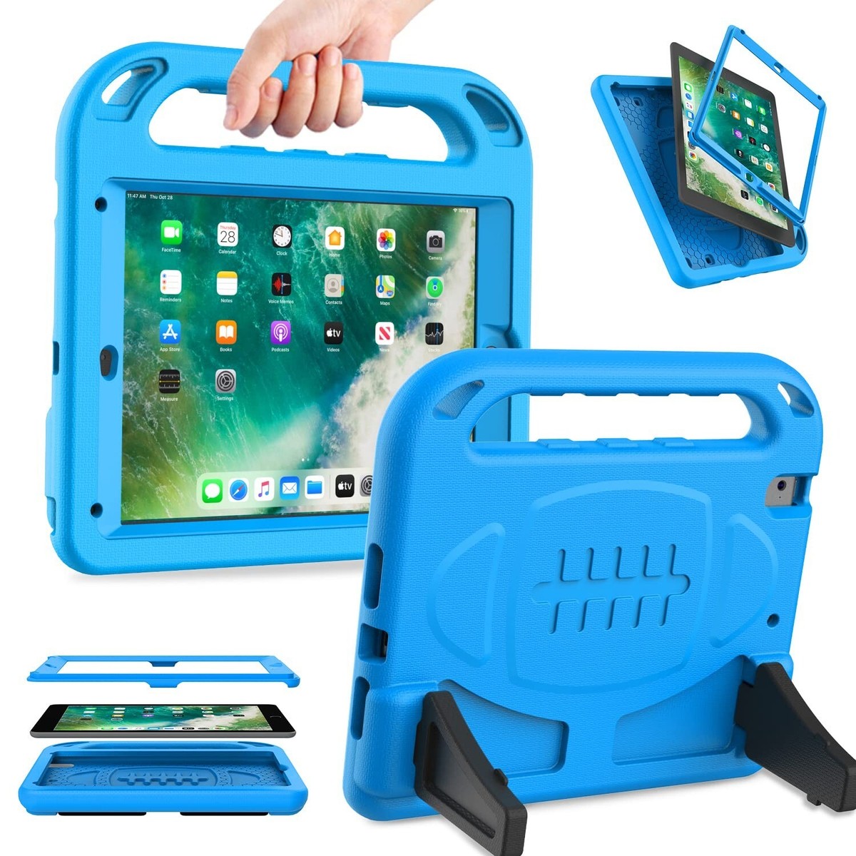 LEDNICEKER Kids Case for iPad 9.7 2018/2017 & iPad Air 2 - [Built