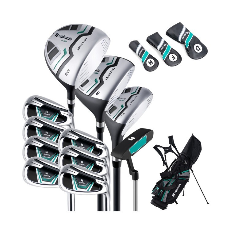 11 Pcs Complete Club Package Picnic Golf Men Set Tall Steel