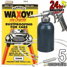 Hammerite 5 Liter Klarwachs&ouml;l + Versiegelung Wachs Injektionspistole Rostschutz