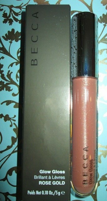 BECCA GLOW GLOSS in ROSE GOLD (copper rose w/ soft gold pearl) BNIB FS