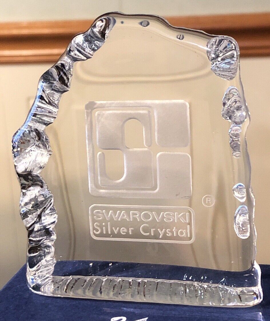 Swarovski Silver Crystal Dealer Iceberg Vertical Orientation Display Old Logo