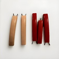 Vintage 1960 s 70 s Hair Clip Barrette Plastic Red Pink Goody Metal Plastic Lot