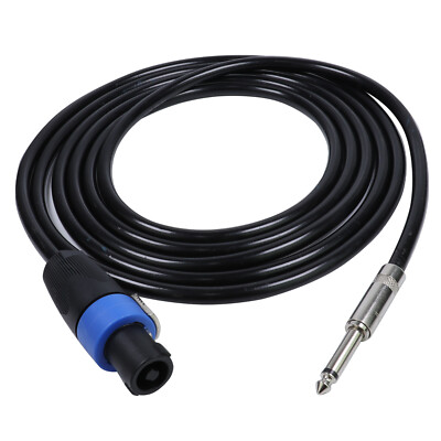 Speakon to 1/4 TS Cable 10 20 50 Feet Pro PA DJ Speaker to 6.35mm Extension Wire