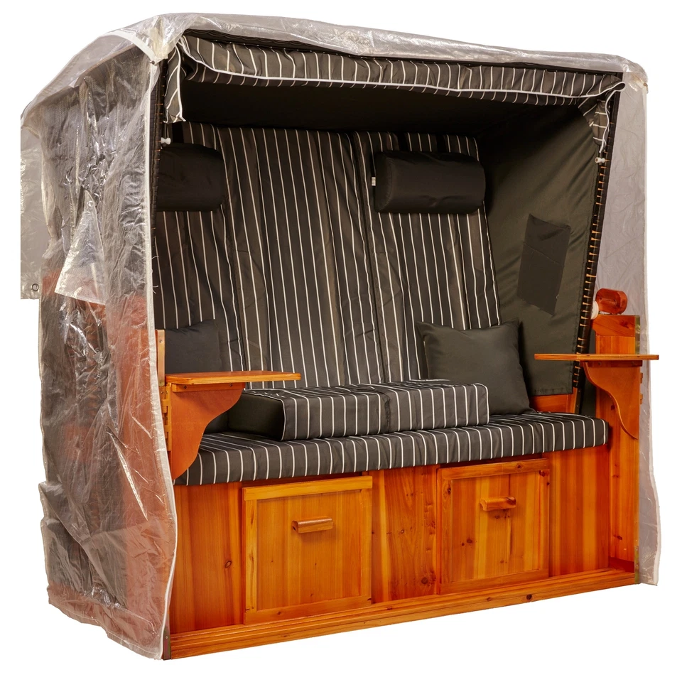 Webavita Strandkorb Strandkorbschutzhülle Strandkorbhaube Haube 155 x 150 x 85cm - Bild 2 von 2