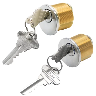 MOUNTPARTS 2PCSMortise Lock SC1 Cylinders Adams Rite KD Type Brass 1'' Mortise Cylinder