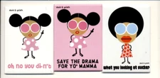 SASSY Black Girl Woman fridge Magnet 3pc Set Refrigerator