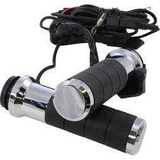Koso North America Chrome 1" Titan-X Heated Grips | AX068M00