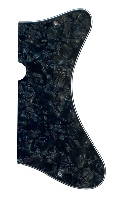 For Fits Danelectro U2 Style Guitar Pickguard Scratch Plate ,4 Ply Black Pearl