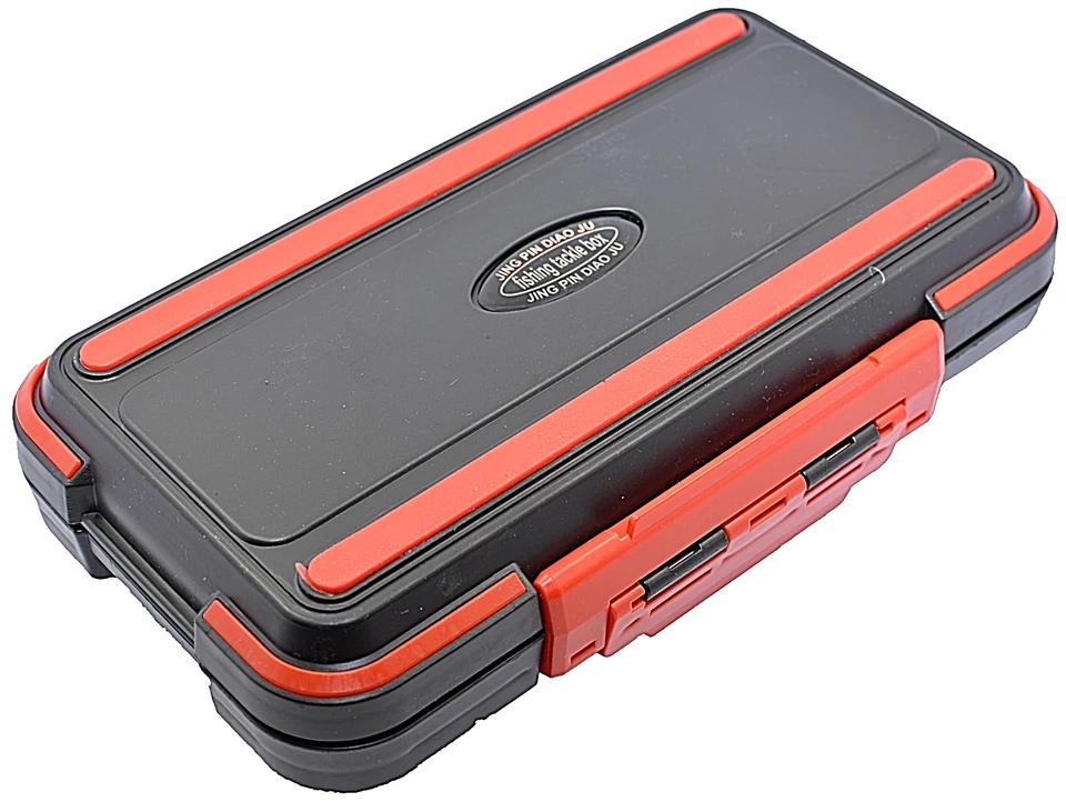 Caja de aparejos de pesca señuelo compartimentos impermeables gancho de 2 capas estuche de almacenamiento gancho Foto 3 de 4