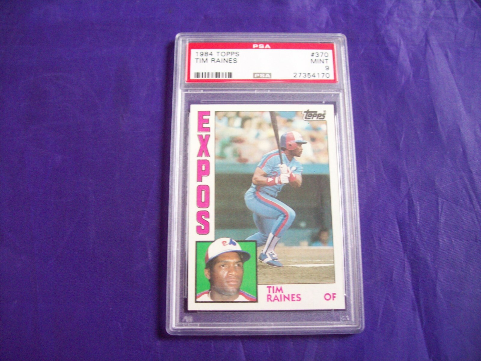 1984 TOPPS #370 TIM RAINES PSA 9
