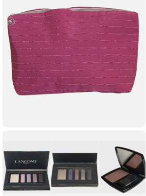 Lancome Color Palette Eye Shadow Blush Cool Night,Cool Day/Powder Blush & Pouch