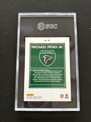 Michael Penix Jr. 2024 Donruss DOWNTOWN RC SSP CASE HIT Atlanta