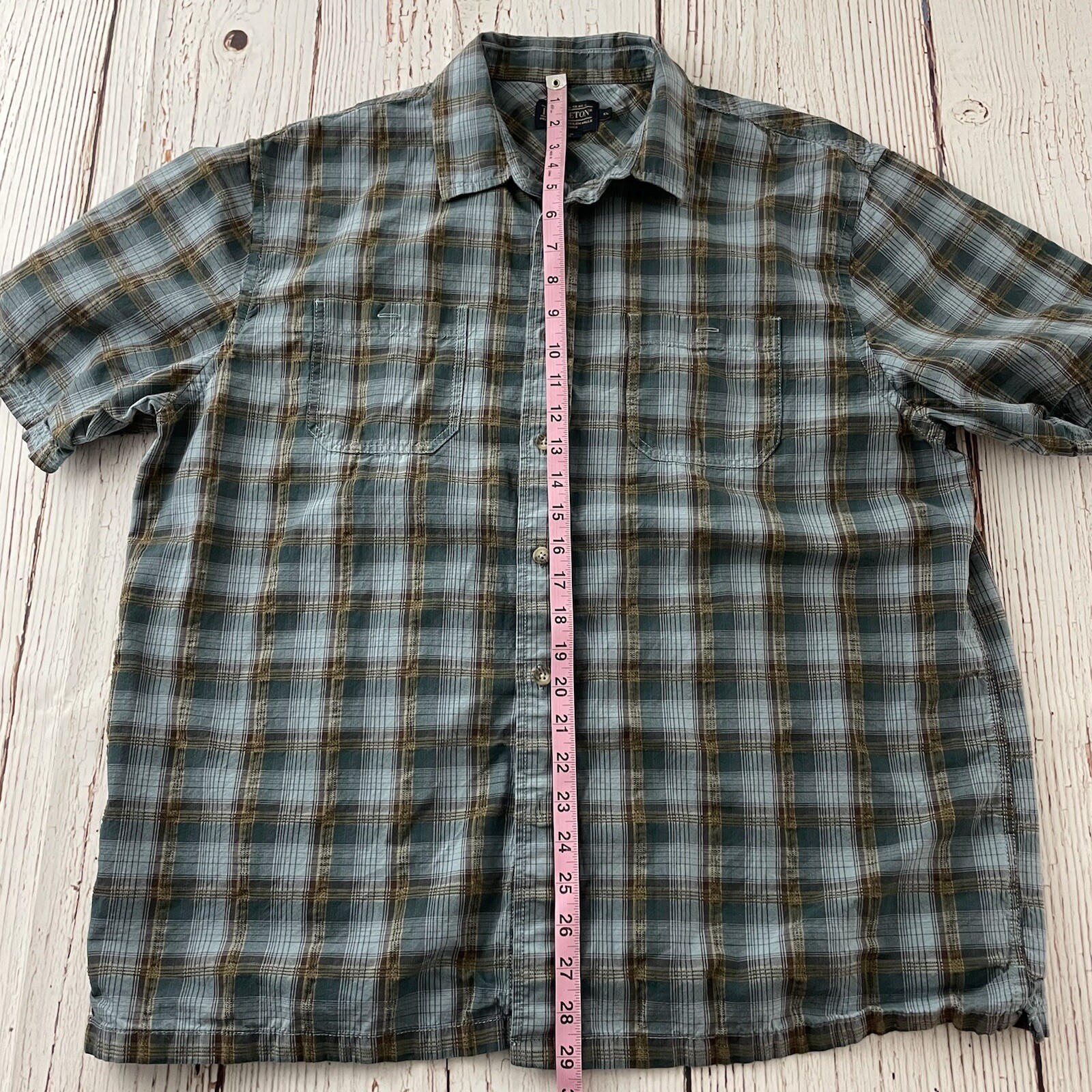 Pendleton Plaid Short Sleeve Button Front Shirt M… - image 4