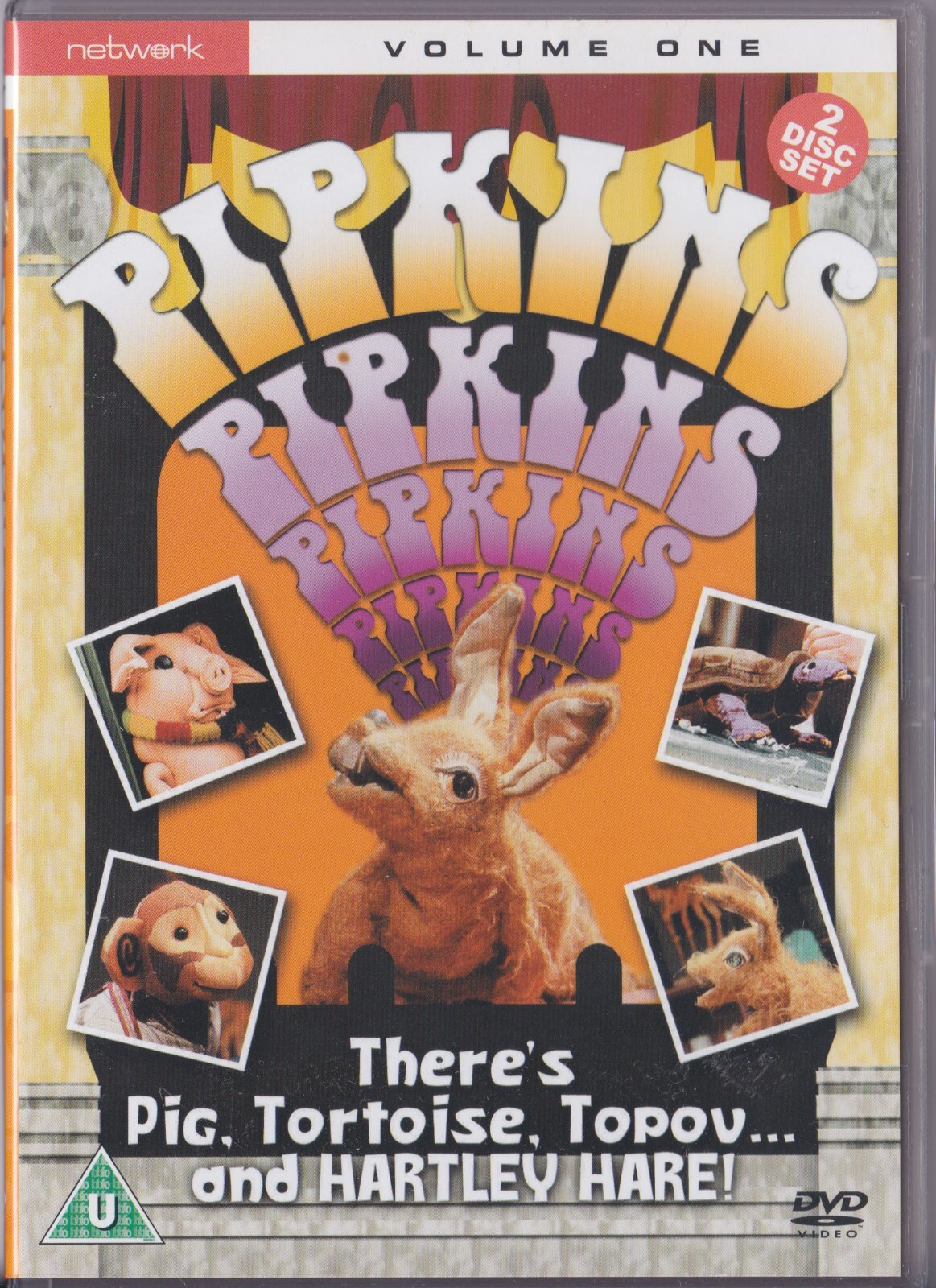 Pipkins DVD - volume 1, 10 episodes ATV ITV Network Hartley Hare Pig Topov