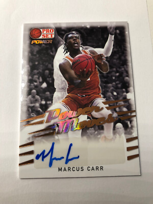 2022 Leaf Pro Set MARCUS CARR Power Moves Auto Autograph