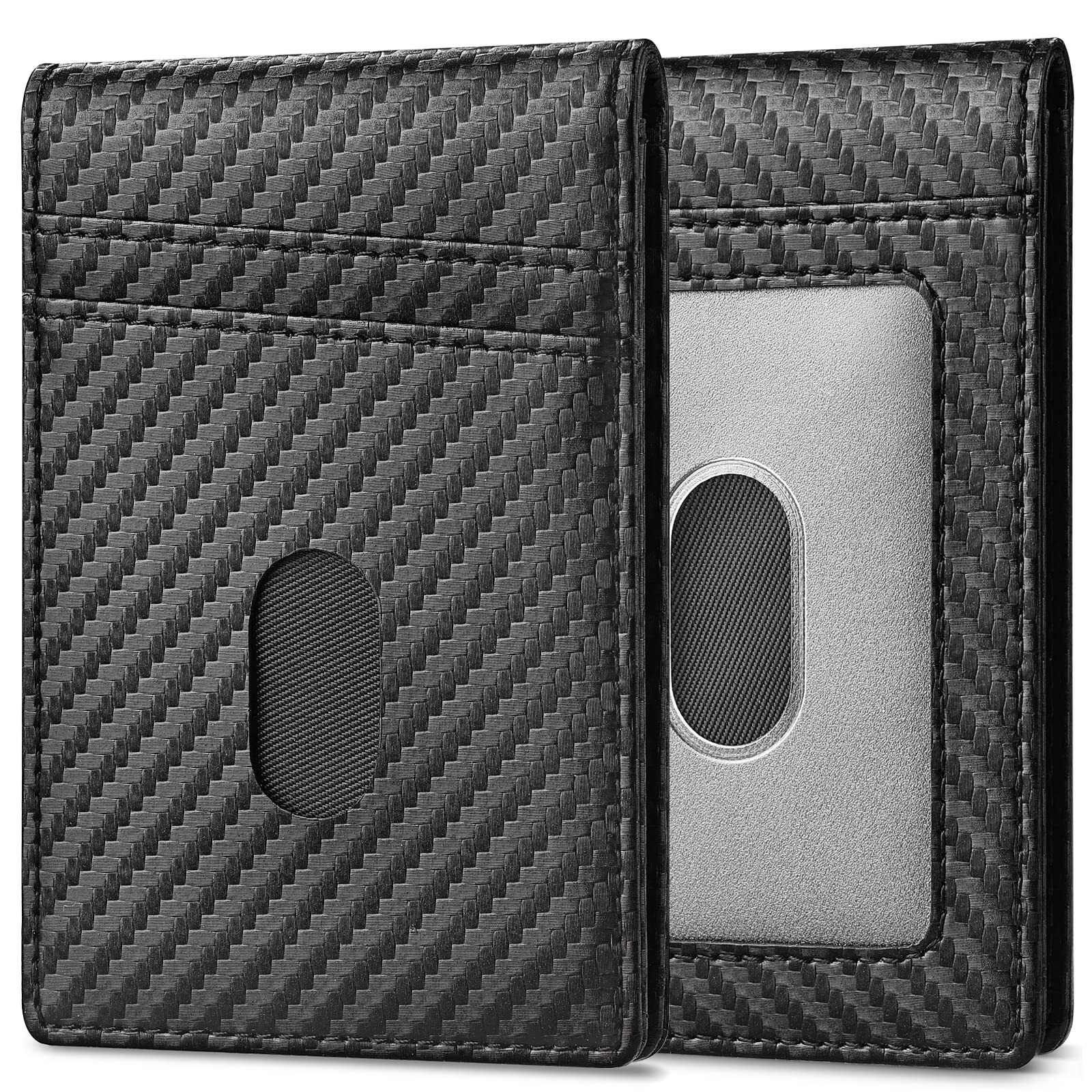 Premium Microfiber Leather Bifold Wallet for Men with ID Window-image