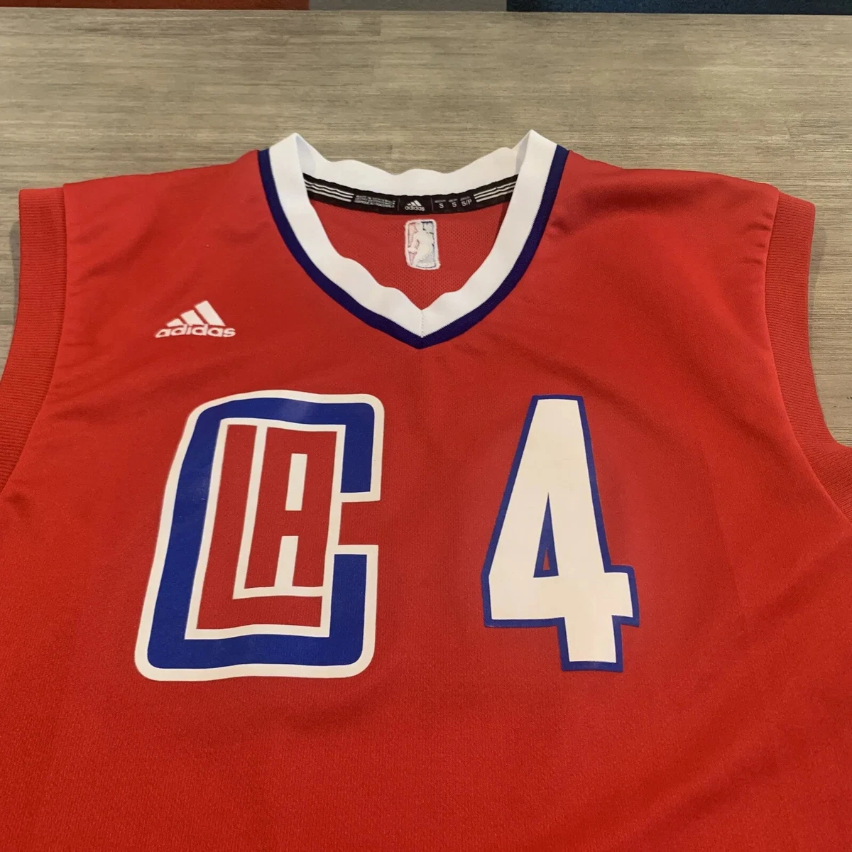 adidas Los Angeles Clippers NBA Red NBA Authentic On-Court Team Issued Pro  Cut Jersey Jersey for Men (4XLT2)