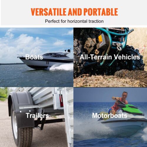 Hand Winch Heavy Duty Hand Crank 3500lbs 33ft 10M Polyester Strap for Boat / ATV - Picture 4 of 9