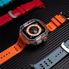 AP Mod Kit Transparent Cas for Apple Watch Ultra 49mm Series 8 7 6 Silicone Band