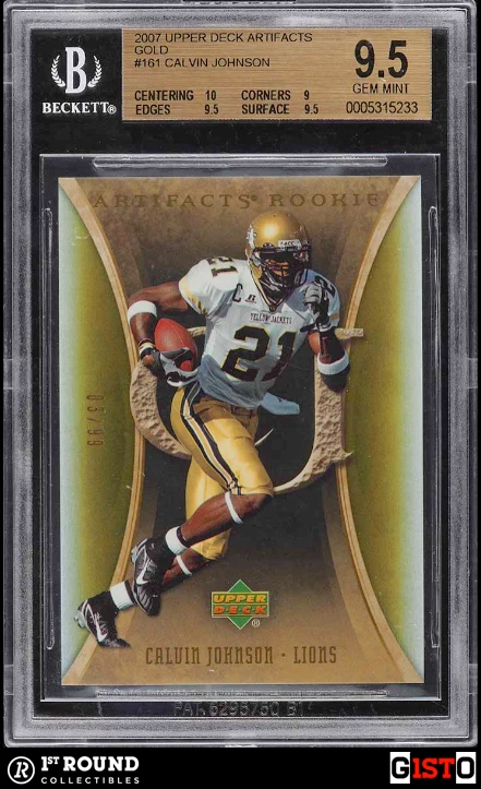 Calvin Johnson Upper Deck Artifacts #161 Gold