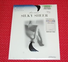 J.C. Penney SILKY SHEER CARESS Pantyhose Average Size 110-150 lb Off Black 87