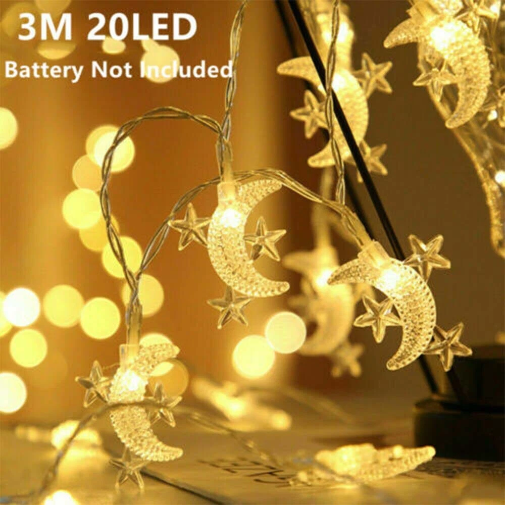 Star and 2024 moon outdoor lights