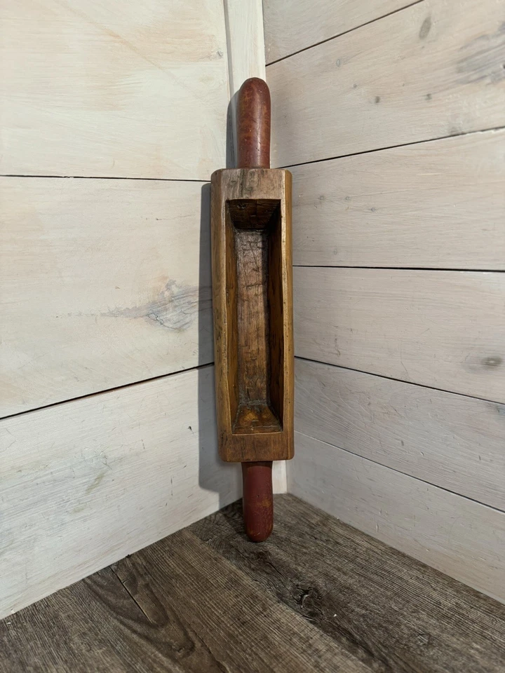 Treenware Rolling Pin Planter 22" Long 4" Wide Salem Collection Reproduction EUC - Image 4 of 4