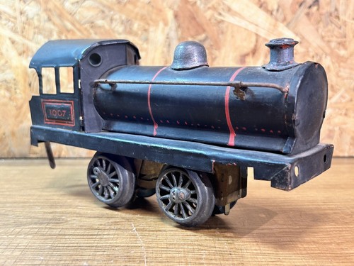 JEP Escala 0 , Locomotora Antigua Tipo 120 , A de Enganche, Chapa Negra Y Rojo - Imagen 4 de 10