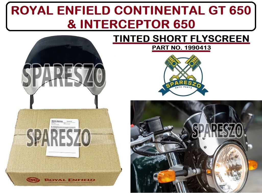 Royal Enfield SHORT TINTED FLYSCREEN For Continental GT 650 & Interceptor 650 Royal Enfield SHORT TINTED FLYSCREEN For Continental GT 650 & Interceptor 650