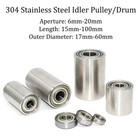 304 Stainless Steel Roller Plastic Bearing Cnc Guide Wheel Flat Belt Idler Wheel