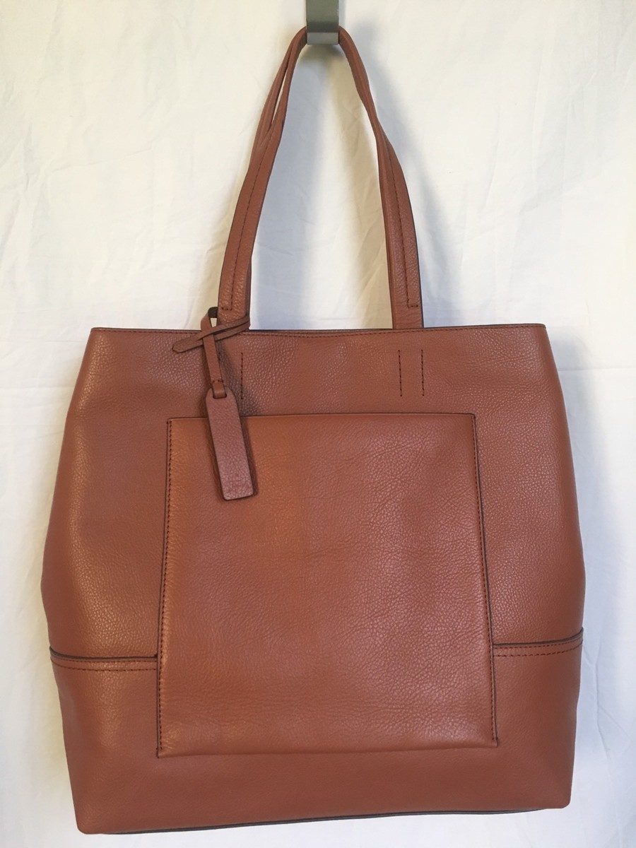 Sac à Main J.Crew En Cuir Châtaigne – Modèle Toute La Journée, Dimensions Généreuses