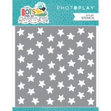 Crafts PhotoPlay 6X6 Mylar Stencil Little Boys Big Adventure Stars