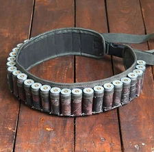 Shotgun Shell Cartridge Belt Holder 12/16/20GA Ammo Carrier Belt Bandolier