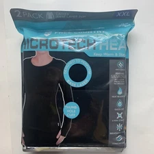 2 Pack FREE COUNTRY XXL ladies base layer top black shirt microtech heat