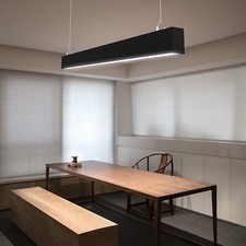 Lámpara Colgante LED Lineal 150cm 40W Chip OSRAM - Luz Techo Oficina Moderna