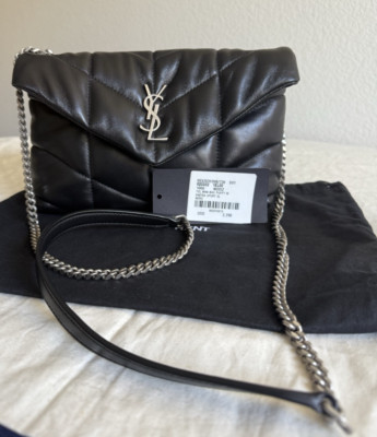 YVES SAINT LAURENT YSL Loulou Puffer Mini Bag Black Quilted Lambskin