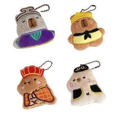 Capybara Cartoon Plush Toy Keychain Pendant for Car Keys and Bags Charm