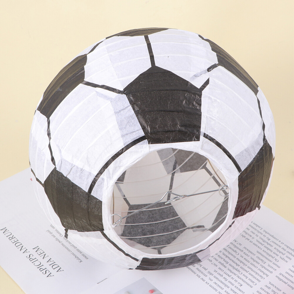 Festive Paper Football Lanterns Set of 3 Sports Theme Decorations