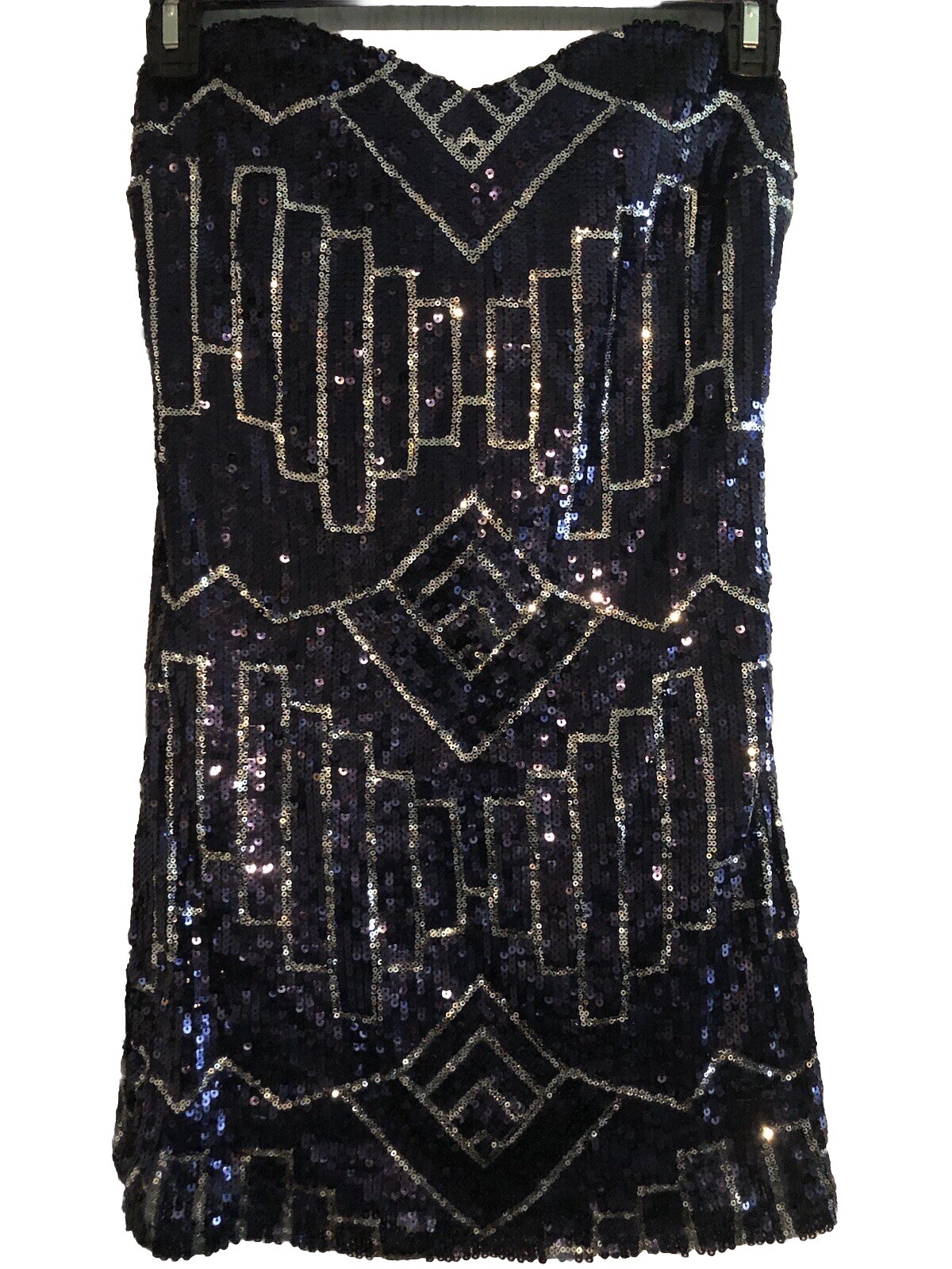 Sequin Strapless Evening Mini Dress Slim Fit - Si… - image 3