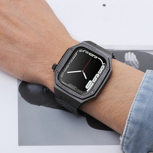 Funda metálica para Apple Watch 44/45 mm correa para iWatch 6 SE 7 correa de acero inoxidable - Imagen 10 de 27
