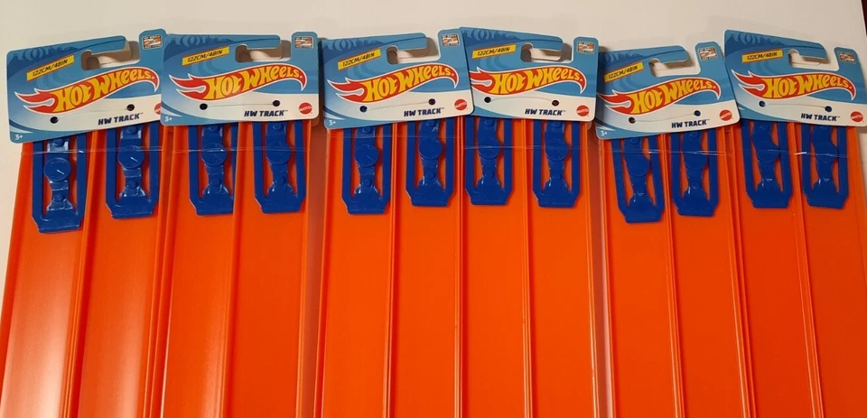 Hot Wheels Lot Set 12 Straight 24" Long Track Pieces, 24 Feet Total w/Connectors - Image 2 of 4