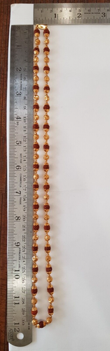Authentic 22K Gold Chain Yoga Mediation Genuine Men Gold Chain Rudraksha Beads - Picture 9 of 9