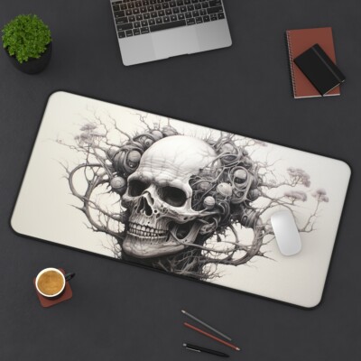 Gothic gaming Mousepad, gothic skull mousepad, gift for him, gift for gamer