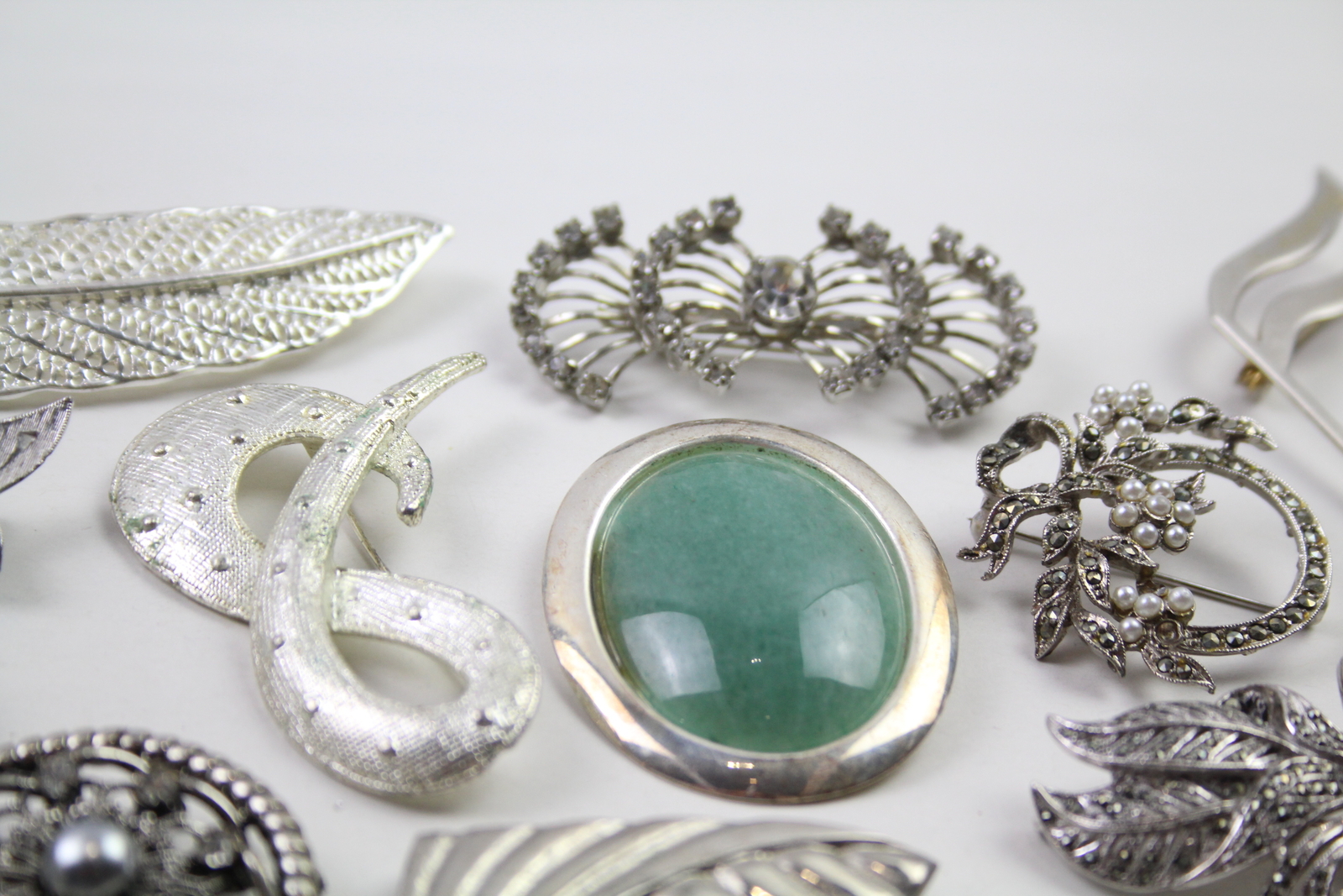 500g Bulk Brooches Rhinestone Marcasite Faux Pearl Silver Tone eBay