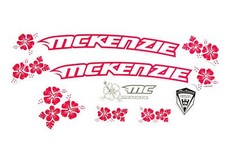 Fahrrad DEKOR Satz Aufkleber Rahmen frame Decal Sticker MC KENZIE Label pink